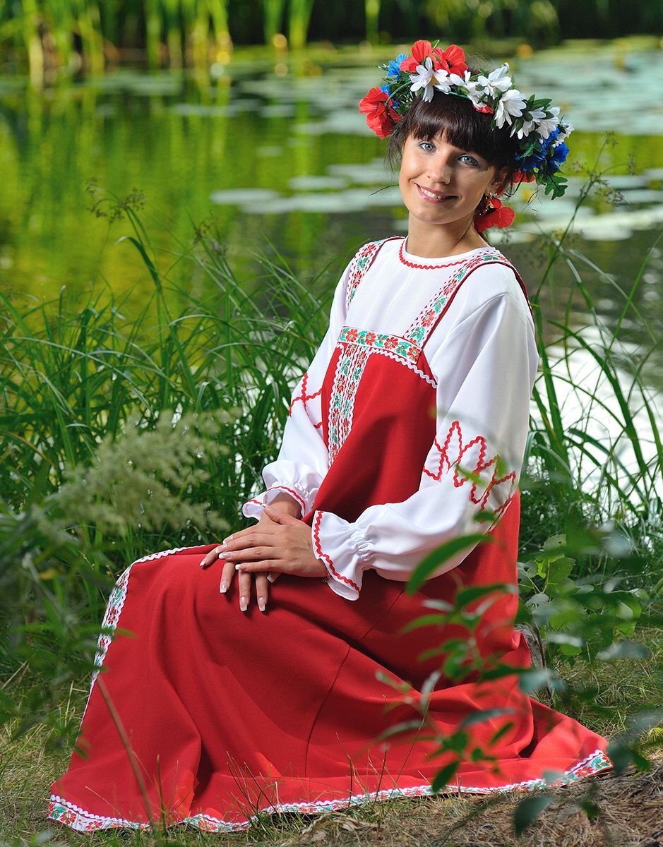 Beautiful girl Girls in Slavic costumes in Quezon City